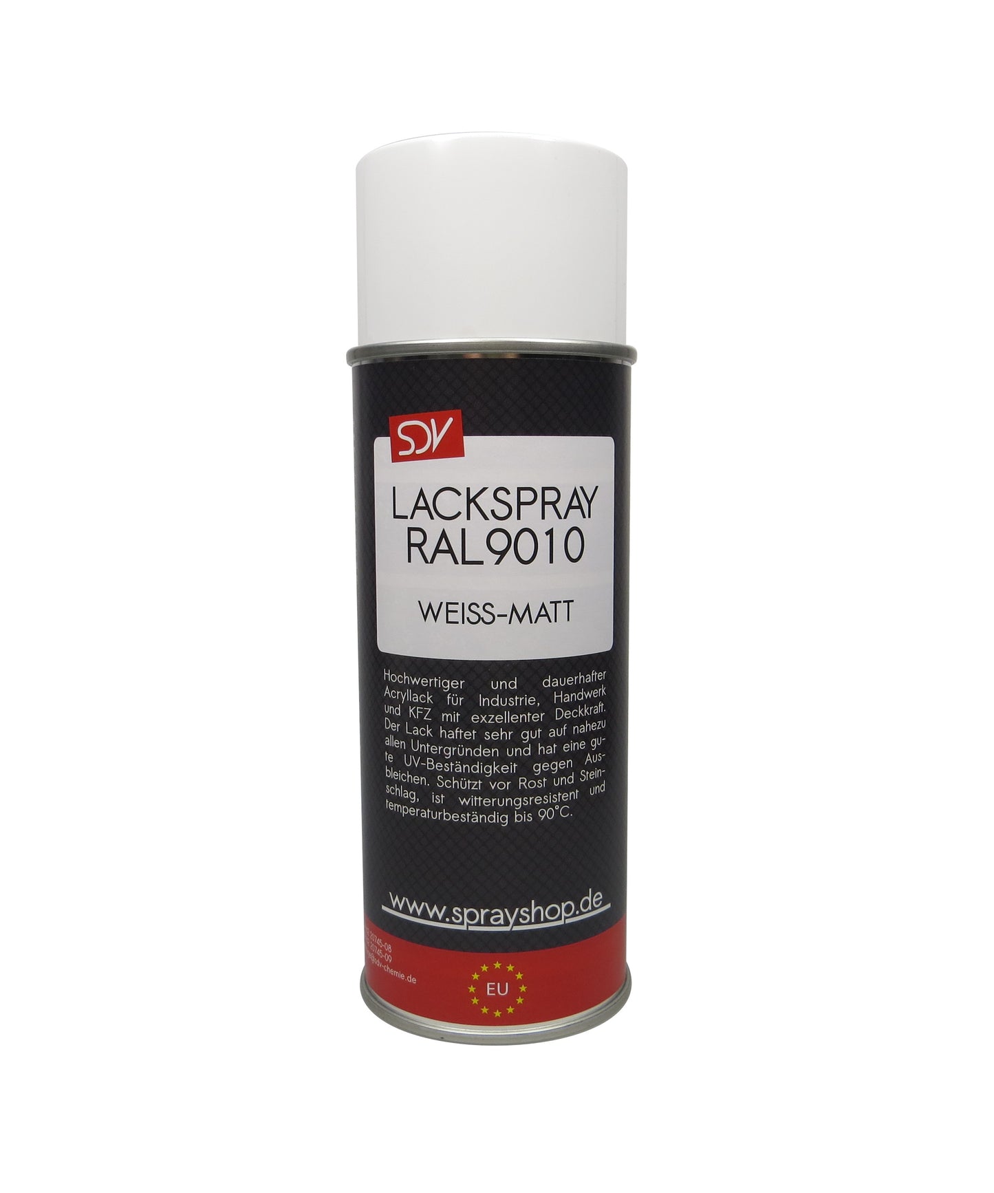 Lackspray RAL 9010 weiß matt 1x 400ml REINWEISS weiss Acryllack