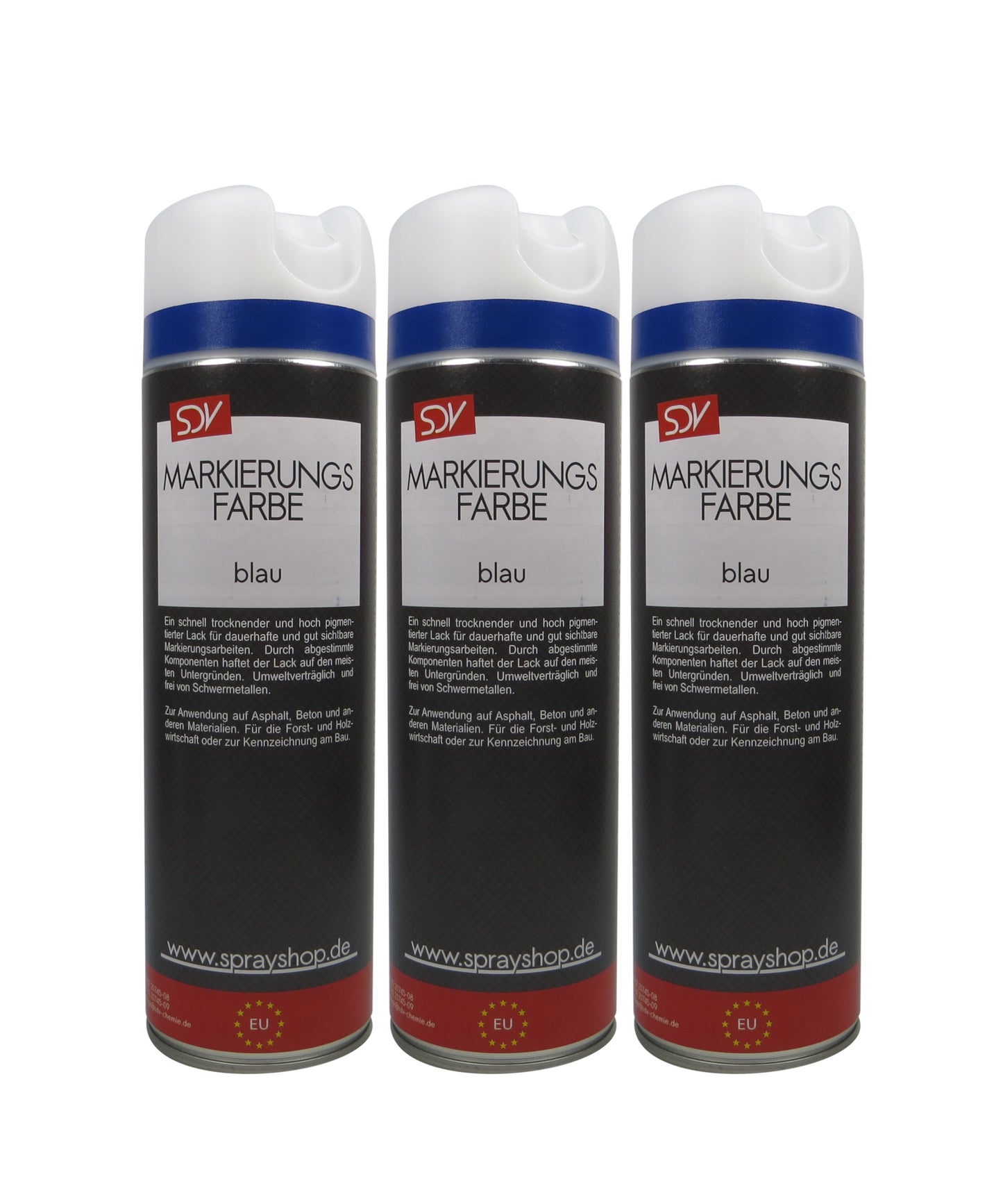 Markierungsfarbe blau 3x 500ml Markierspray Markierungsspray