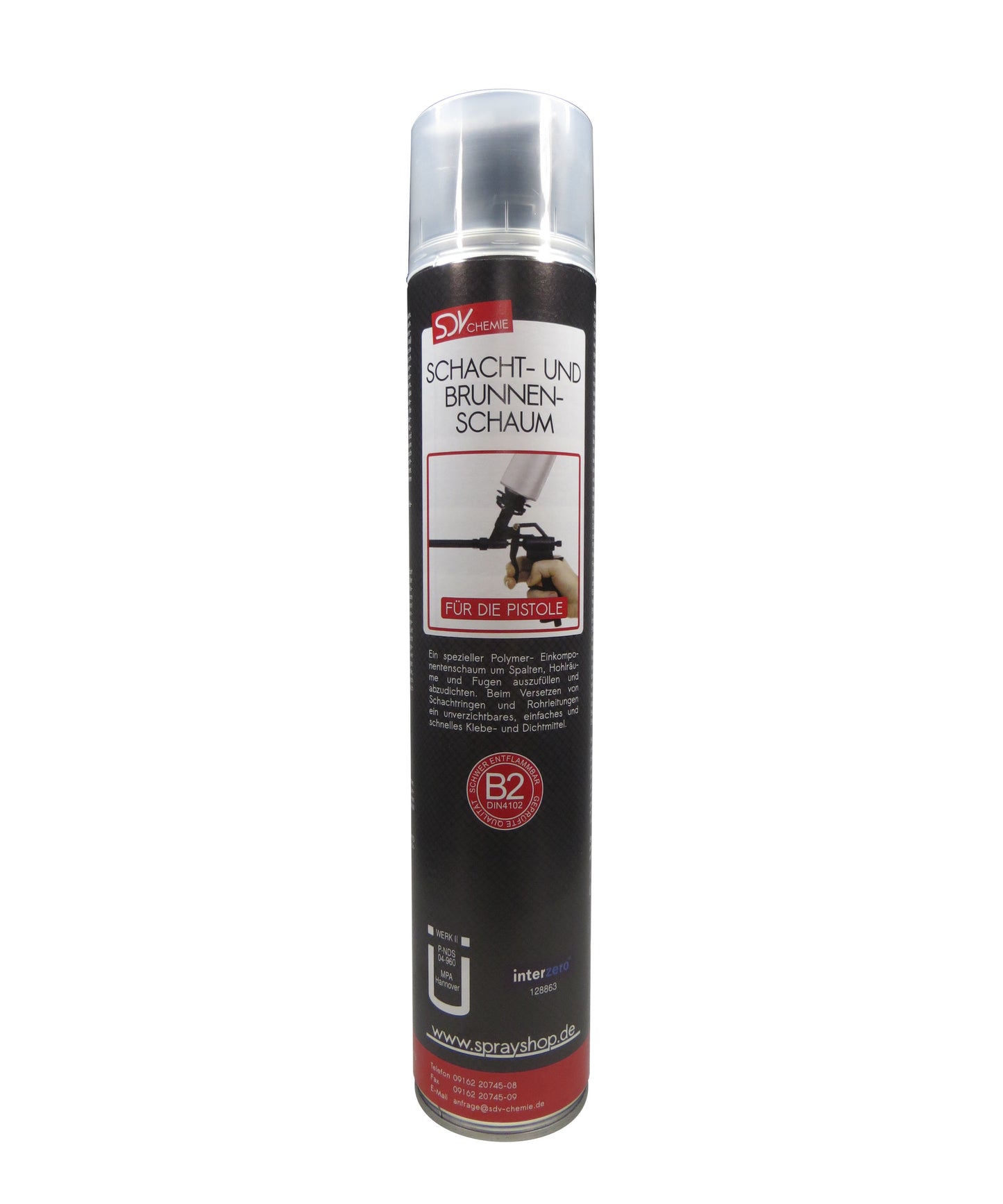Brunnenschaum B2 SET 10x 750ml + 1 PU-Reiniger + 1 Schaumpistole