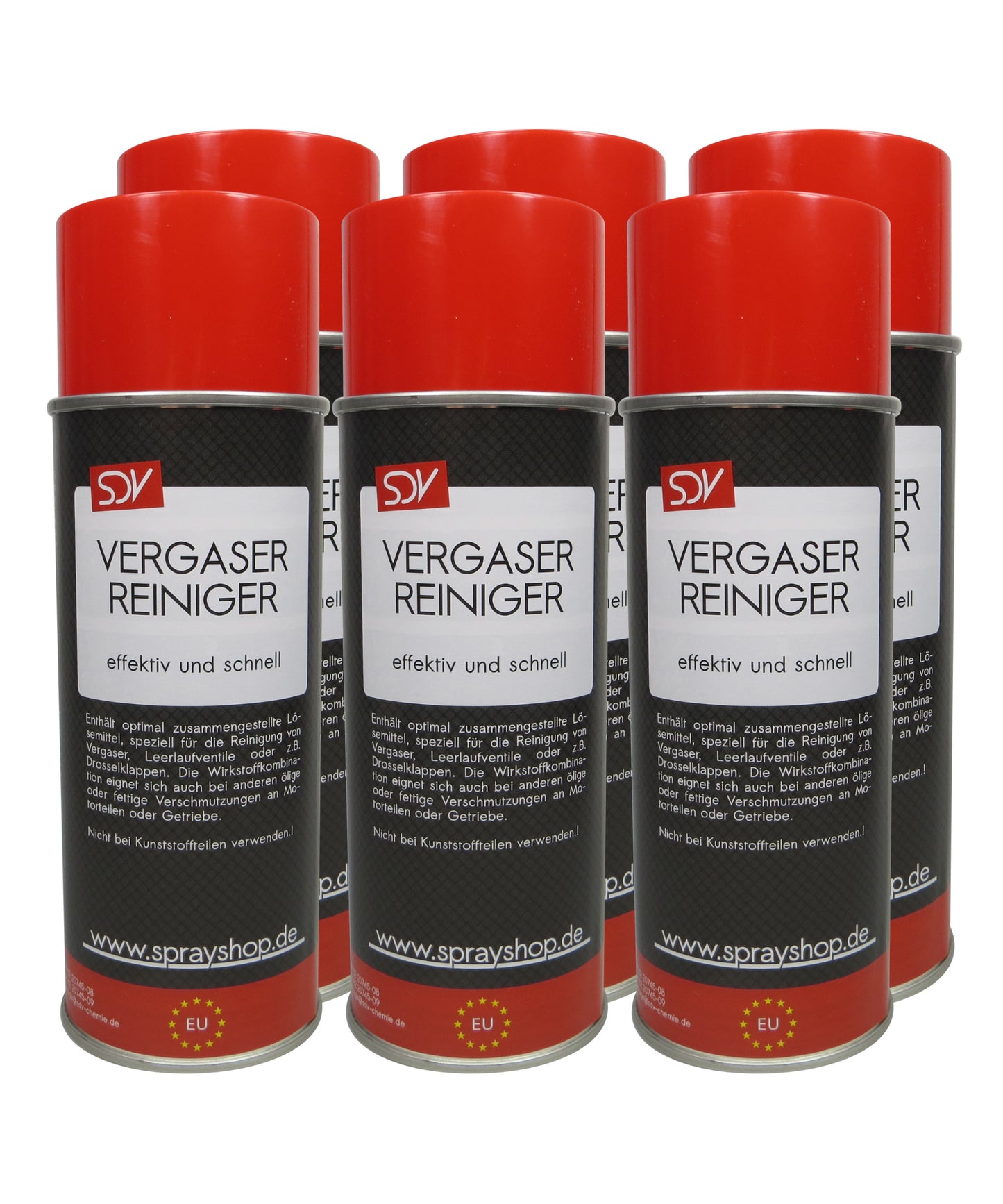 Vergaserreiniger 6x 400ml Drosselklappenreiniger Düsenreiniger