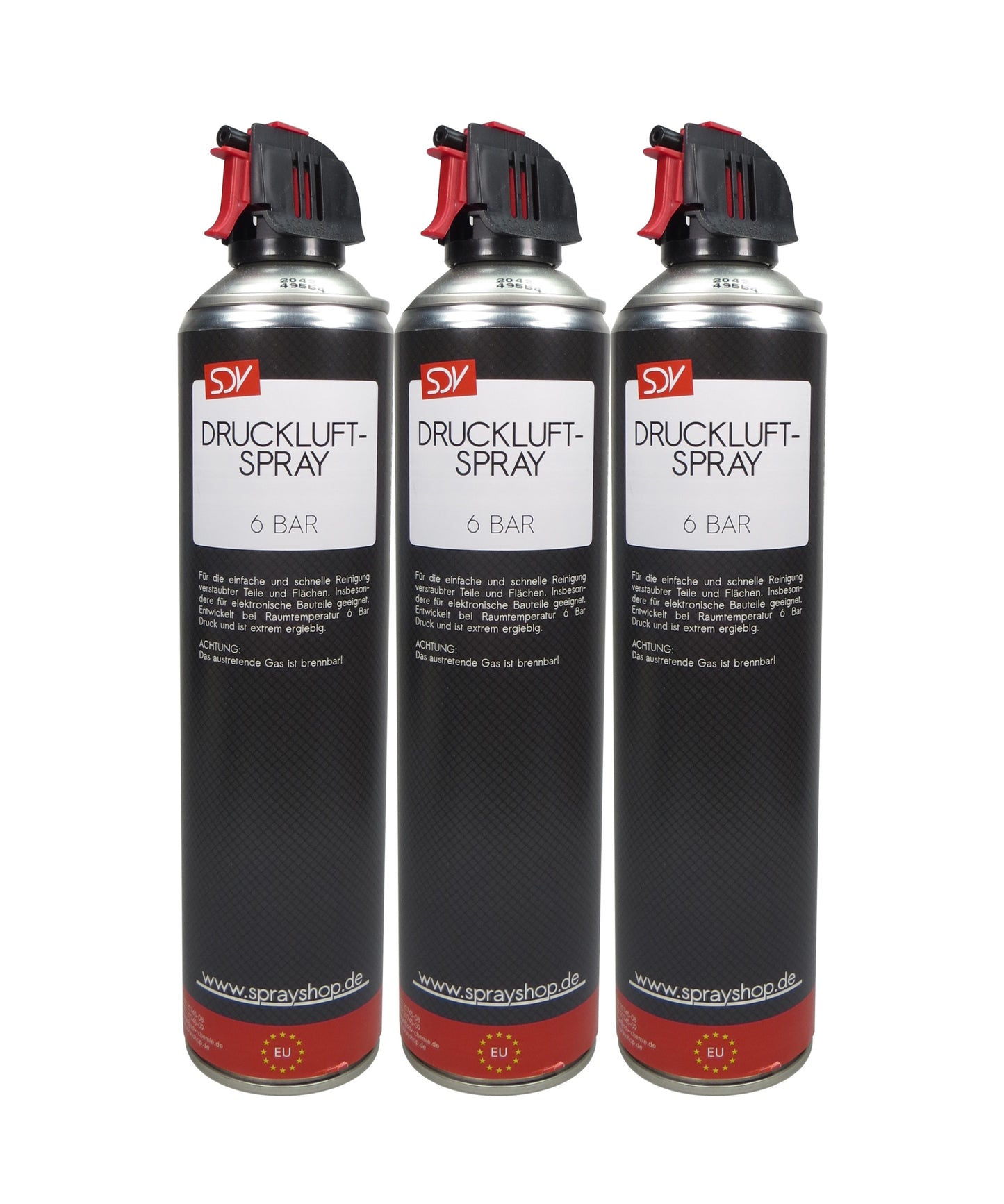 Druckluftspray ACC 3x 600ml Air Duster Druckluftreiniger