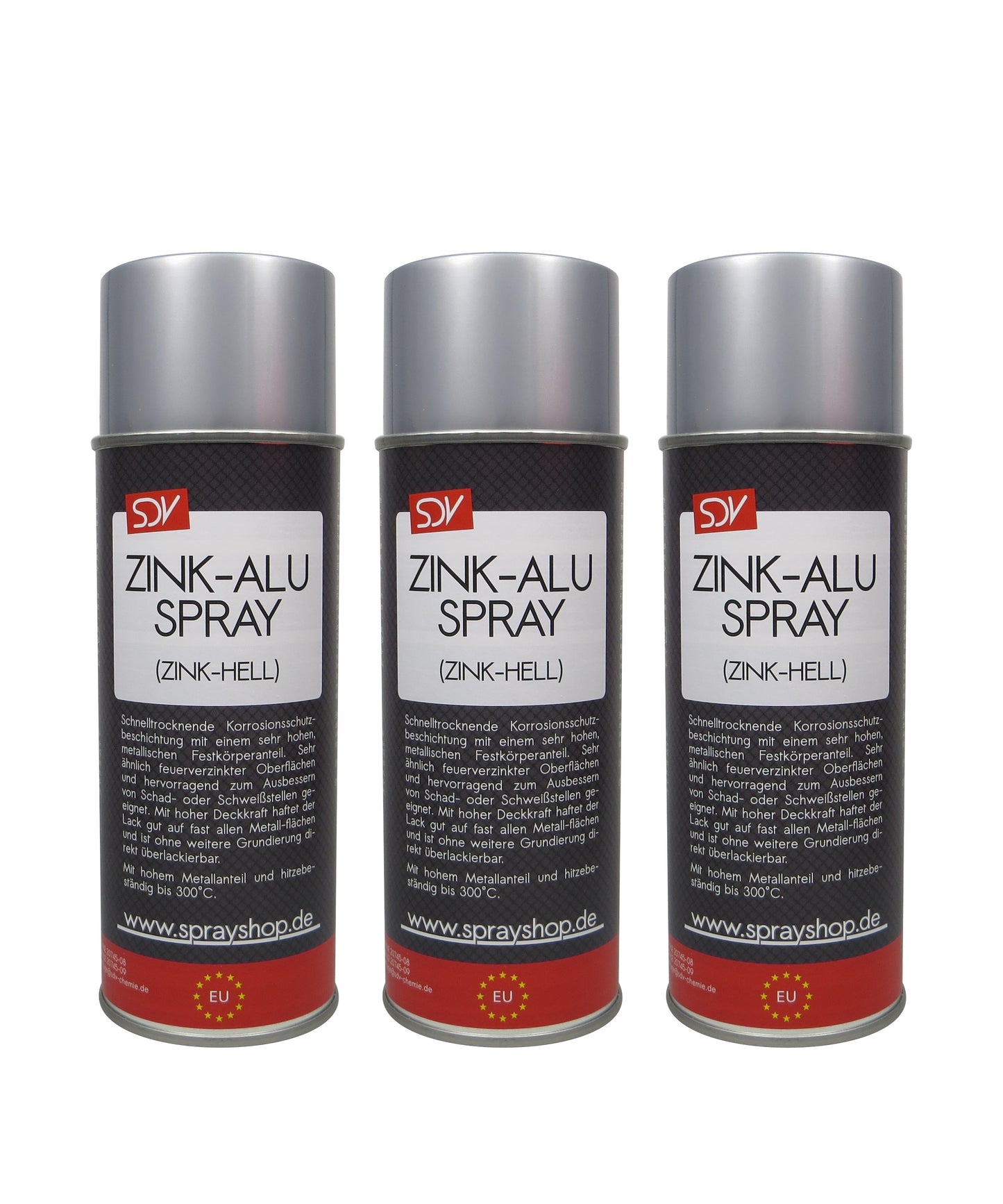 Zink-ALU-Spray 98% REIN 3x 400ml Zink hell Korrosionsschutz