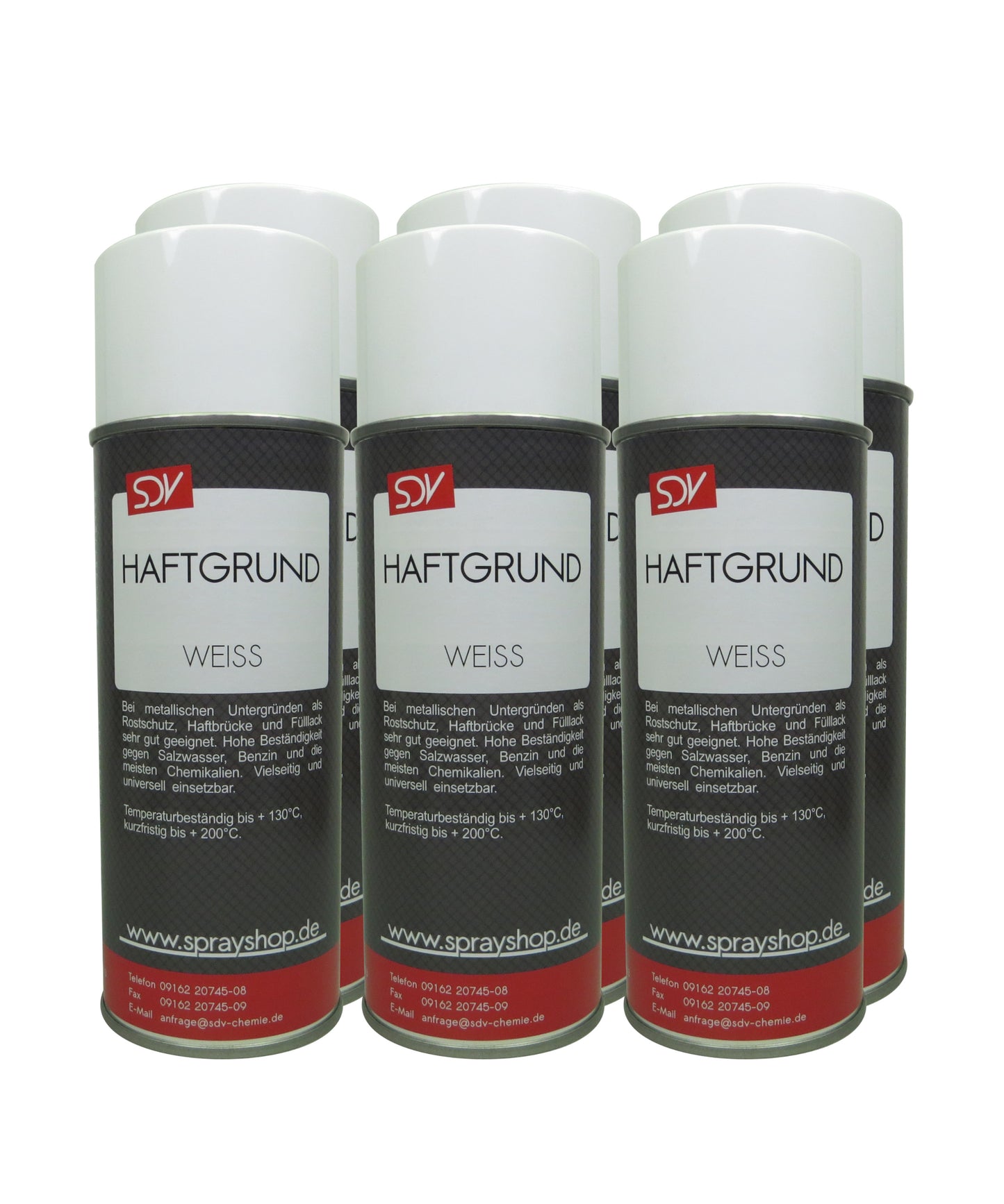 Haftgrund weiss 6x 400ml Acryl Grundierung weiß Rostprimer