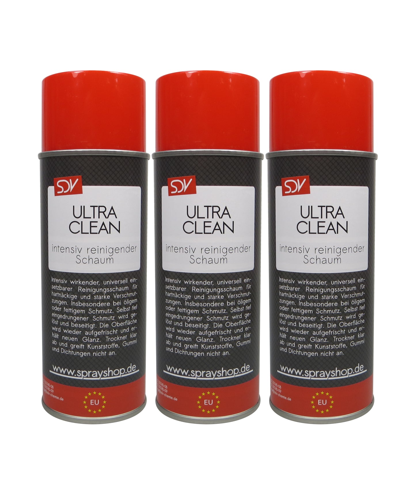 Ultra Clean 3x 400ml Aktivschaum Scheiben Reiniger Reinigungsschaum