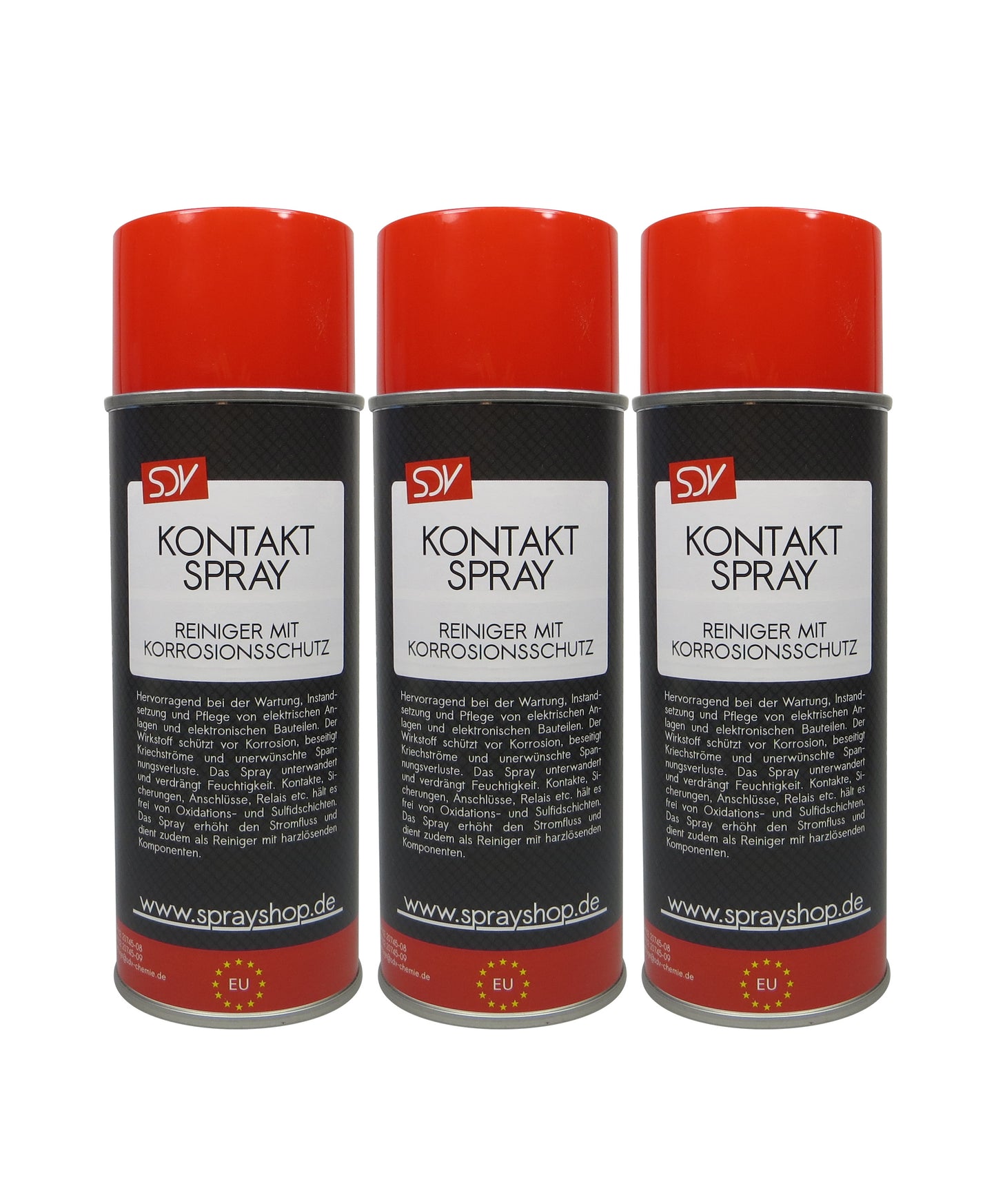 Kontaktspray 3x 400ml Elektronikspray Korrosionsschutz Elektrospray