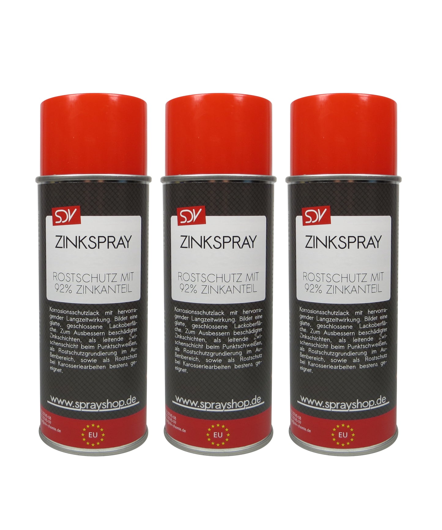 Zinkspray 3x 400ml Zinkstaub Rostschutz Grundierung