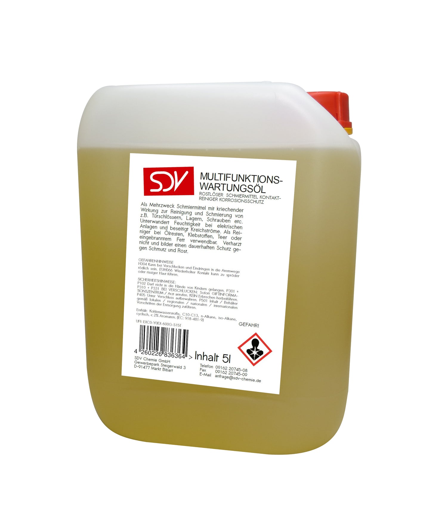 Multifunktions- und Wartungsöl 1x 5 Liter Kanister mit DIN 51 Gewinde