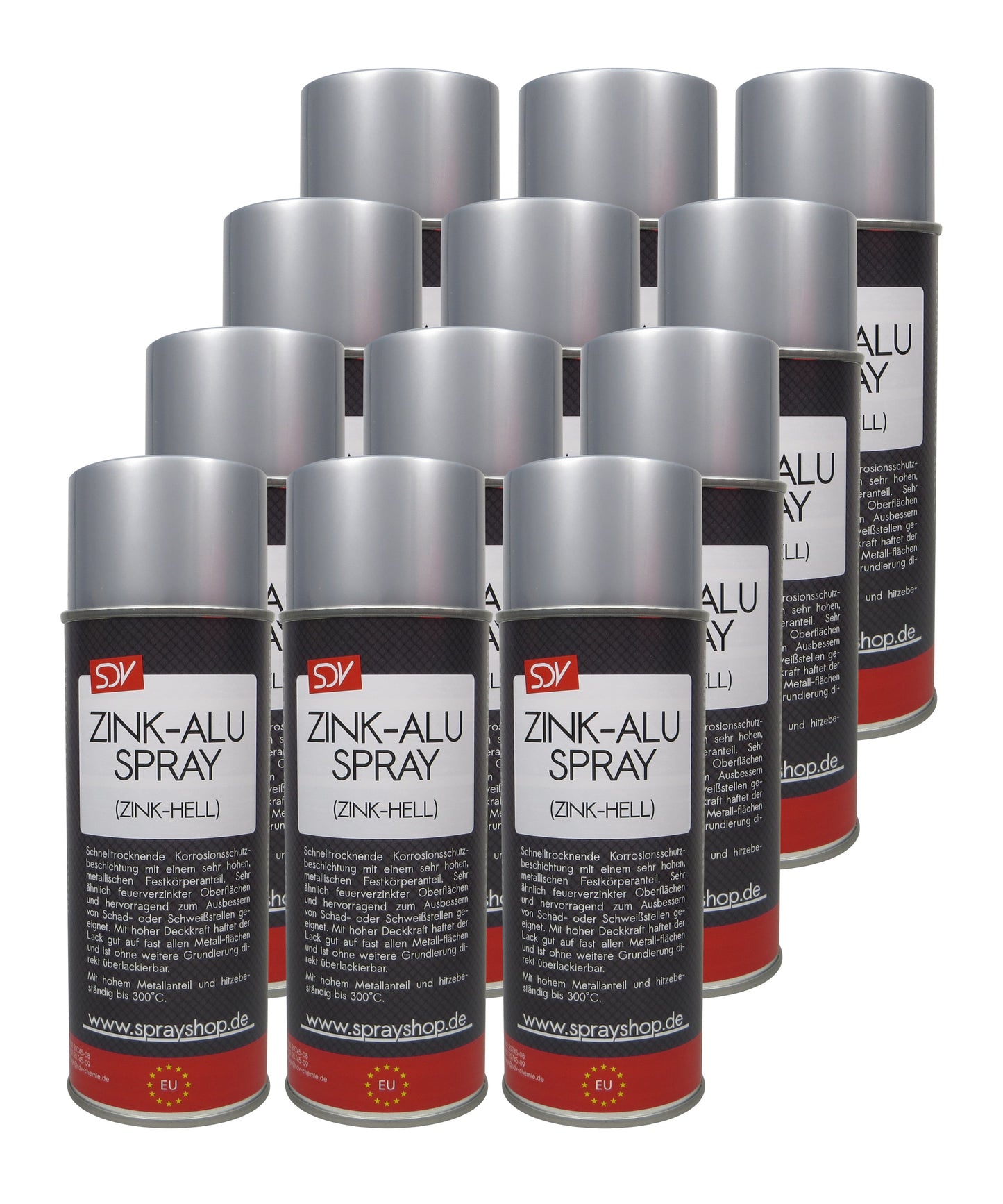 Zink-ALU-Spray 98% REIN 12x 400ml Zink hell Korrosionsschutz