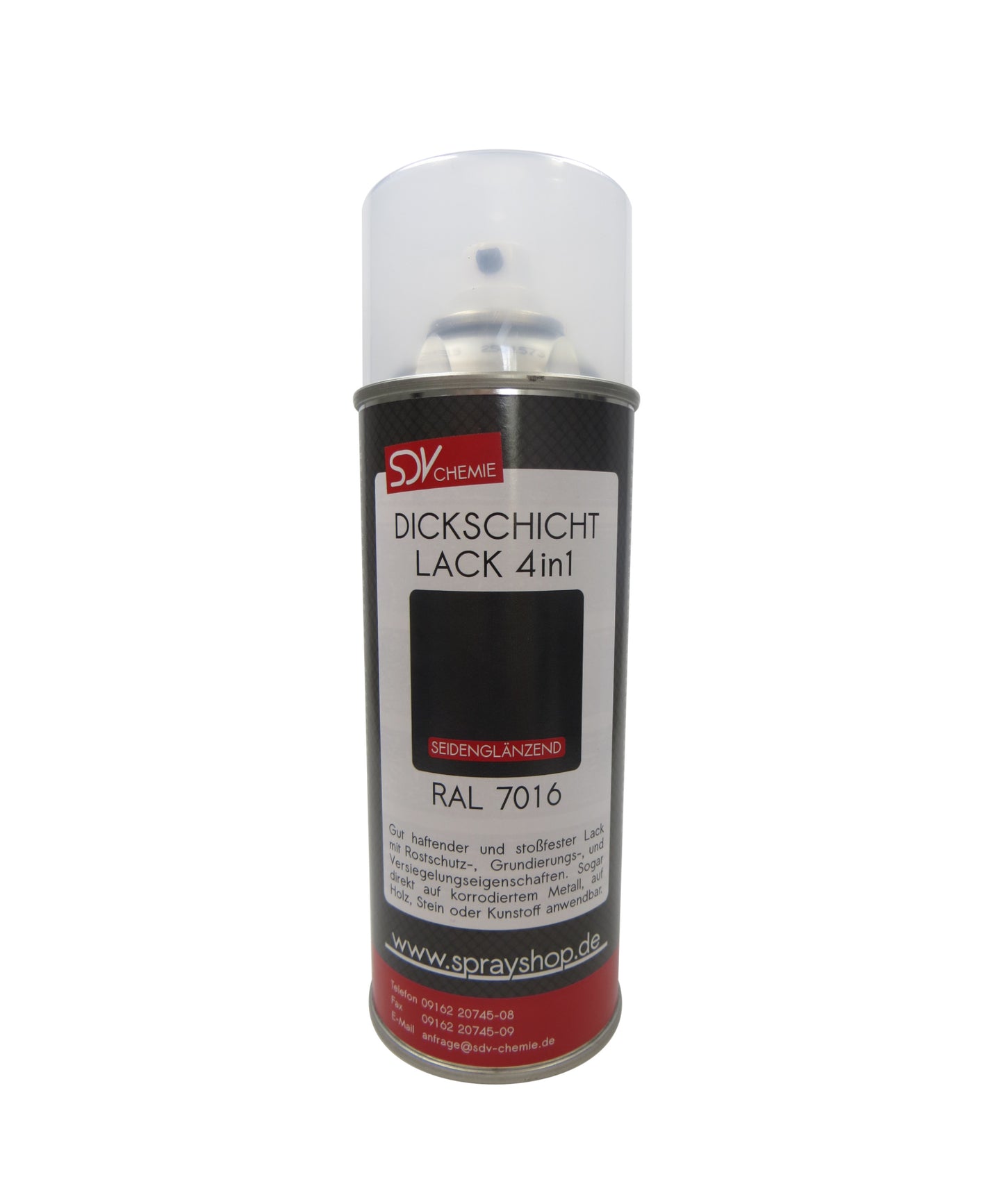 Dickschicht Lackspray RAL 7016 anthrazitgrau seidenglänzend 1x 400ml Kunstharzlack