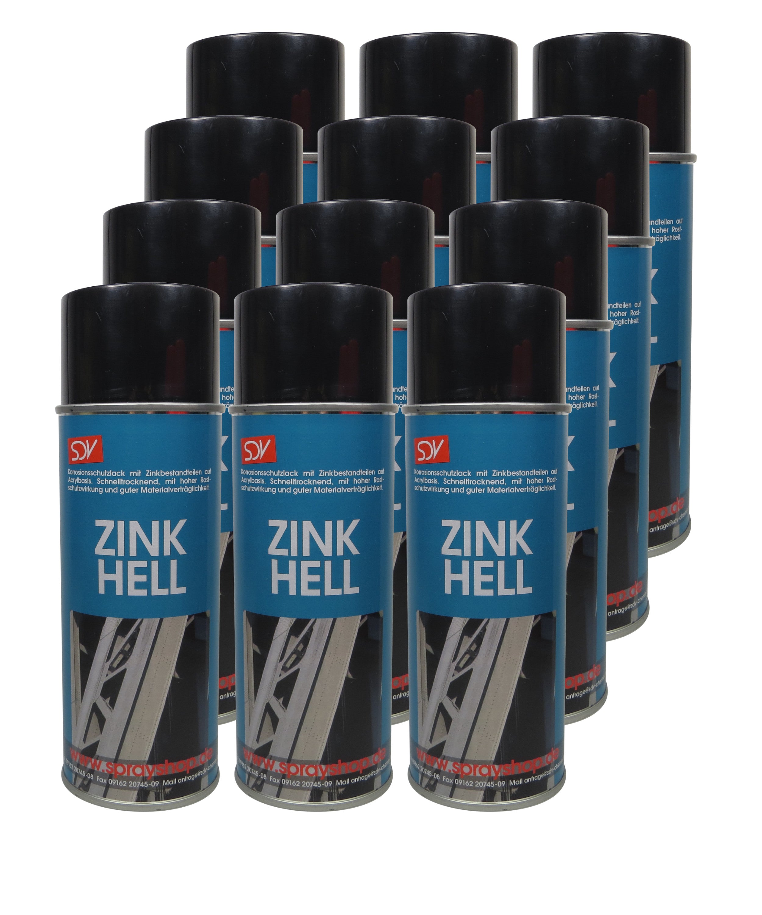 SDV Chemie Zinkspray – Zinkstaub-Spray 400 Ml Gegen Rost, Grundierung Für Metall Bis 450°C