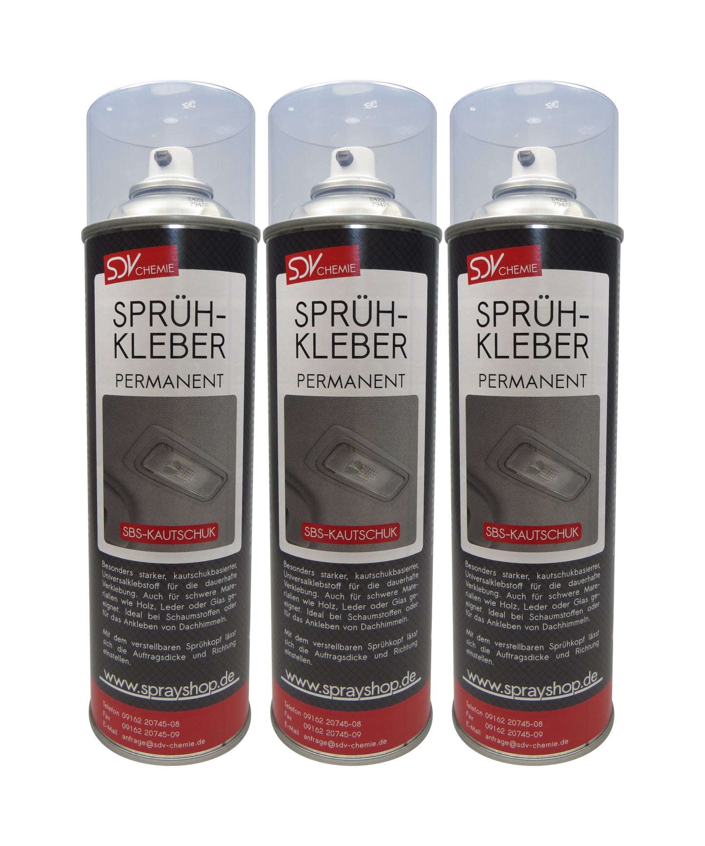 Sprühkleber permanent 3x 500ml extra starker Powerkleber Haftkleber