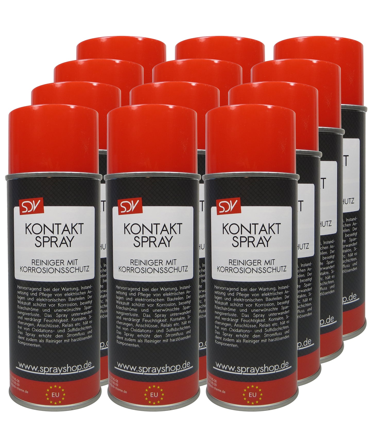 Kontaktspray 12x 400ml Elektronikspray Korrosionsschutz Elektrospray