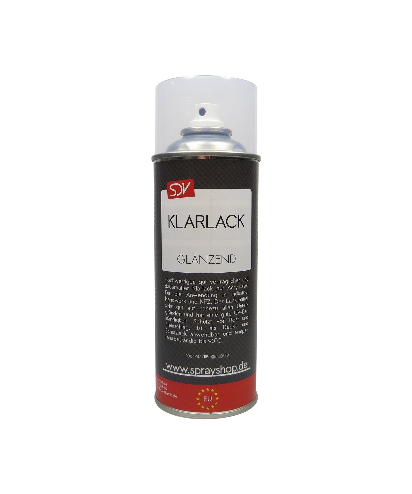 Klarlack Spray glänzend 1x 400ml schnelltrocknend Acryl Sprühlack