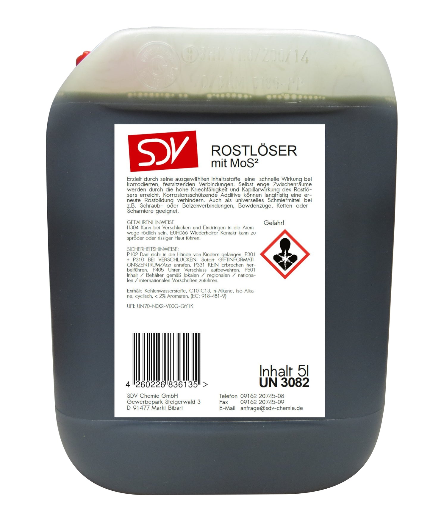 Rostlöser mit MoS² 1x 5 Liter Kanister mit DIN 51 Gewinde