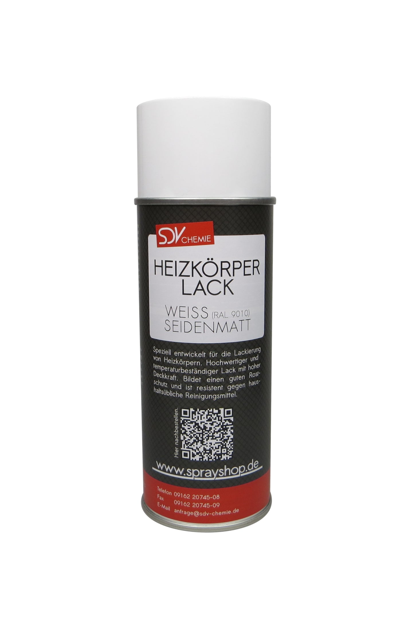 Heizkörperlack weiss seidenmatt 1x 400ml RAL 9010 Radiator