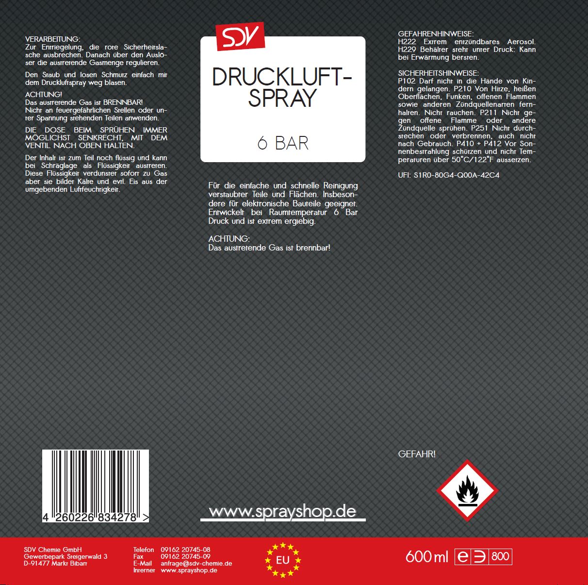 Druckluftspray ACC 3x 600ml Air Duster Druckluftreiniger