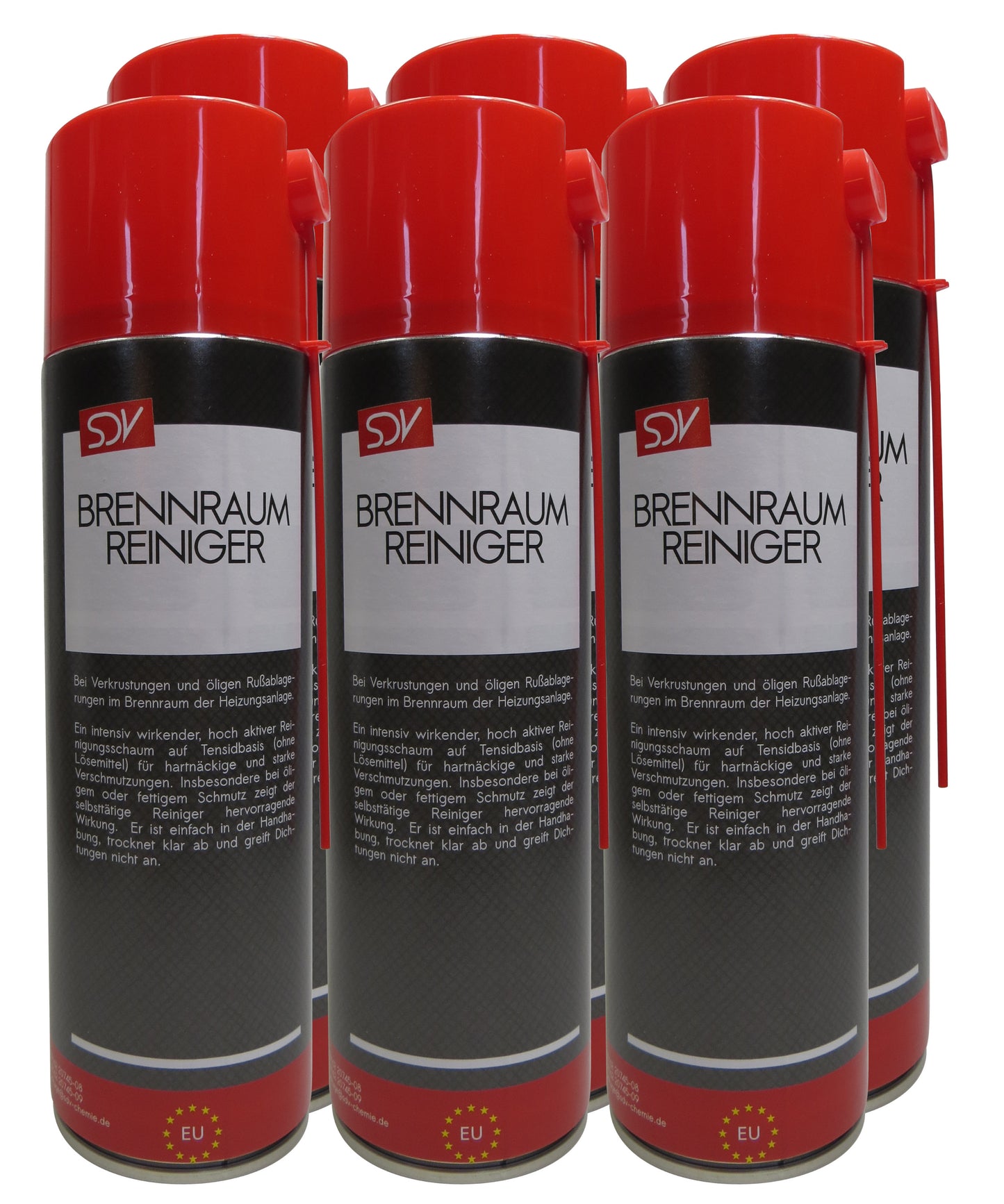 Brennraumreiniger 6x 500ml Heizkesselreiniger Ölkesselreiniger Schaum