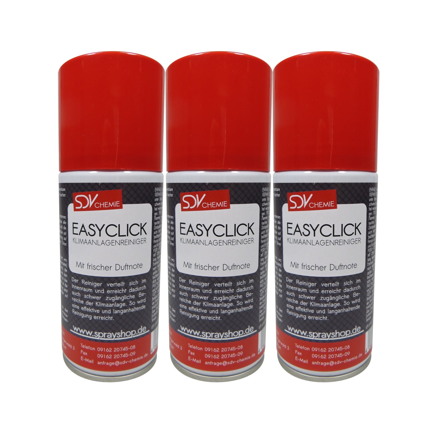 Klimaanlagenreiniger 3x 150ml Easyclick Quick Fresh Klima Click