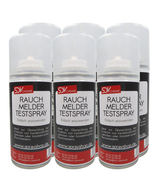 Rauchmelder Testspray 6x 150ml optische fotoelektrische Brandmelder