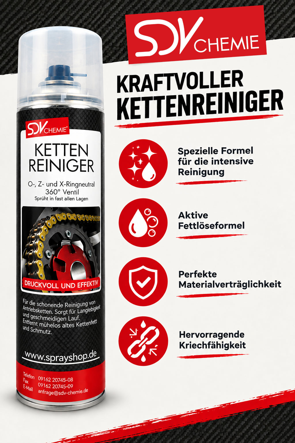Kettenreiniger 500ml Eigenschaften