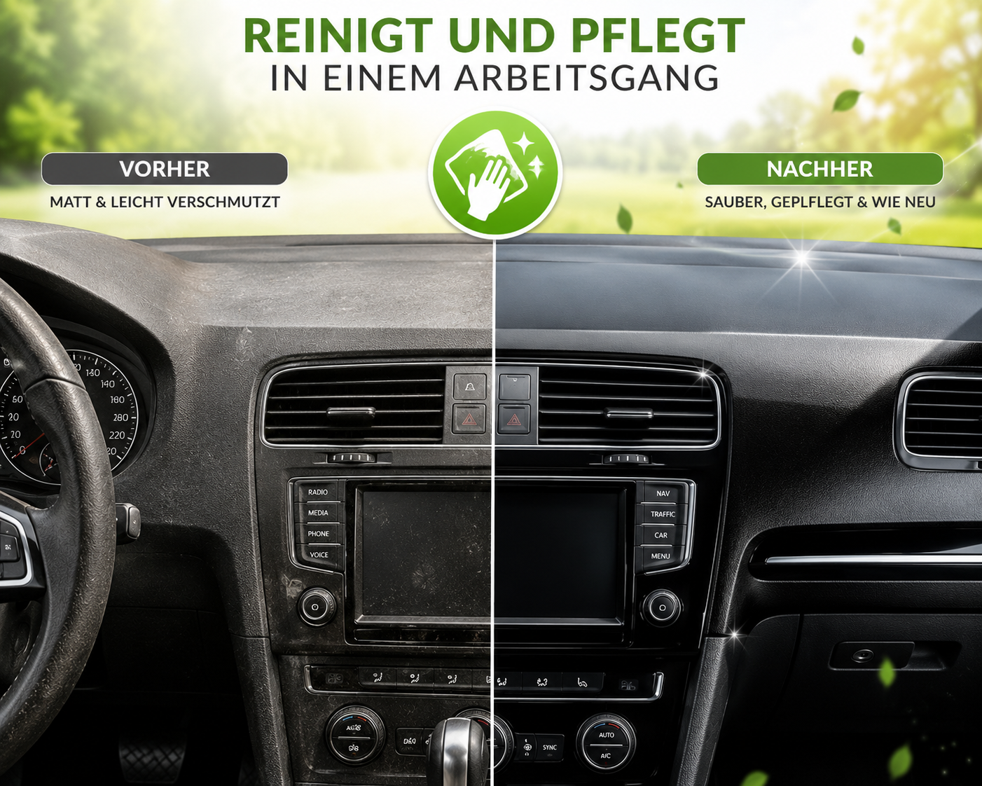Reinigt und pflegt
