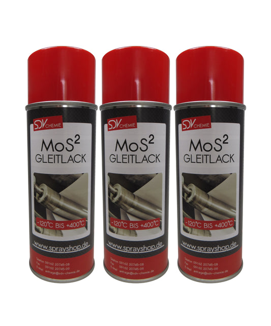 MoS² Gleitlack 3x 400ml Trockenschmierstoff Trockengleitspray