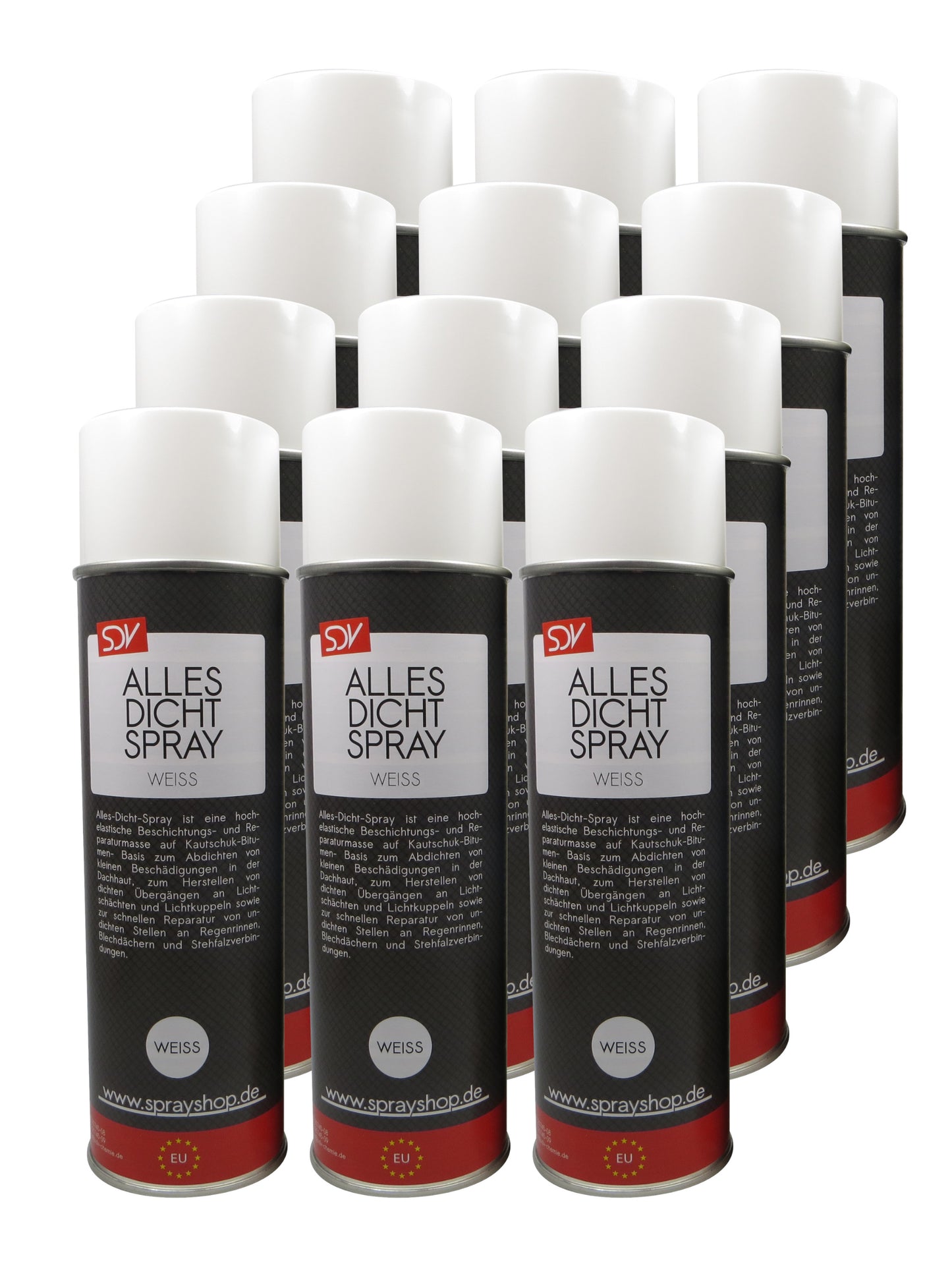 Allesdichtspray weiss 12x 500ml Sprühdichtung Dichtungsspray