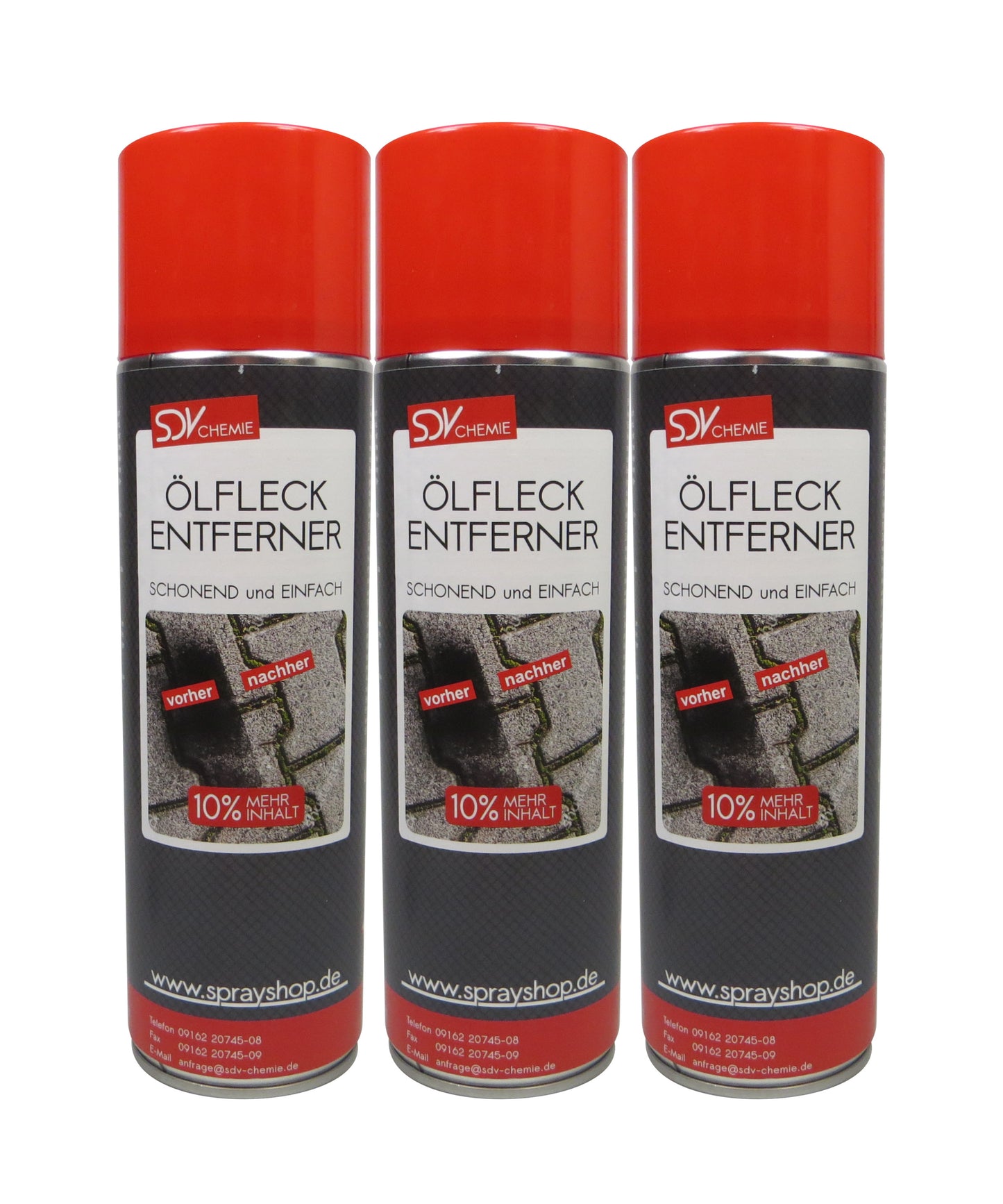 Ölfleckentferner Spray 3x 500ml +10% 550ml Öl Fett Ölfleck Reiniger