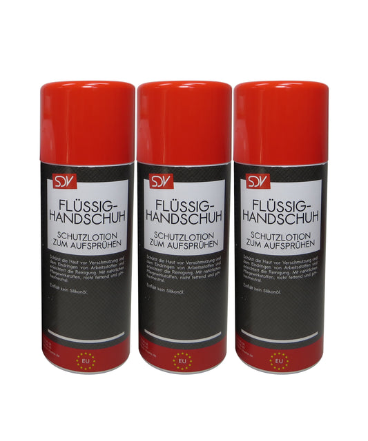 Flüssighandschuh 3x 400ml unsichtbarer abwaschbarer Creme Handschuh