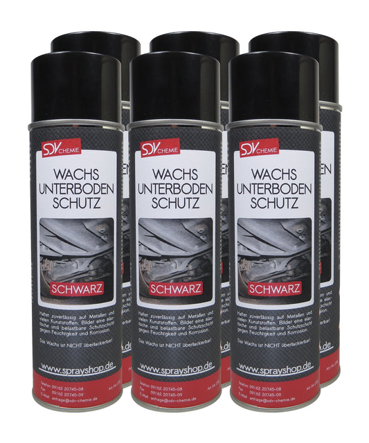 Unterbodenschutz Wachs schwarz 6x 500ml Unterbodenwachs UBS