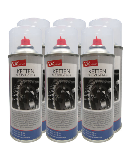 Kettenschmierung 6x 400ml Ketten Fett Pflege Spray Schmiermittel