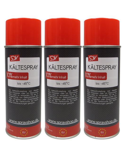 Kältespray 3x 440ml Kühlspray Vereisungsspray Eisspray bis -45°C