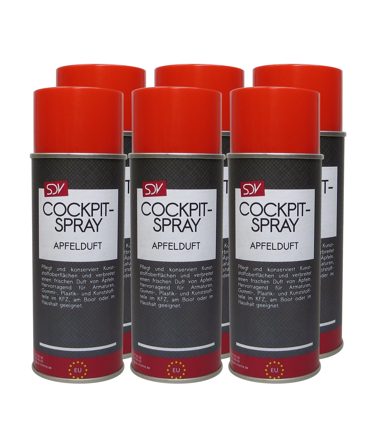 Cockpitspray Apfelduft 6x 400ml Cockpit Pflege Reiniger