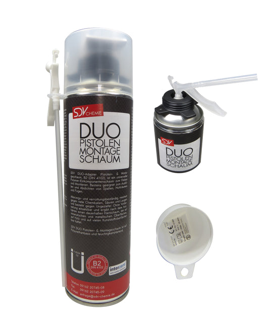 DUO Pistolen Montage Schaum B2 1x 500ml 2-in-1-System Bauschaum