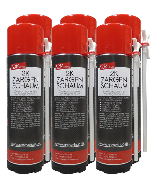 2K Zargenschaum 6x 400ml Montageschaum Türschaum Fensterschaum