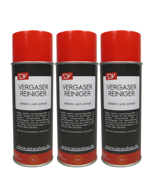 Vergaserreiniger 3x 400ml Drosselklappenreiniger Düsenreiniger