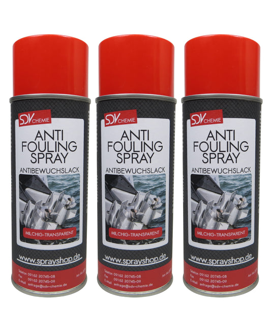 Antifouling transparent milchig 3x 400ml für Propeller Aussenborder