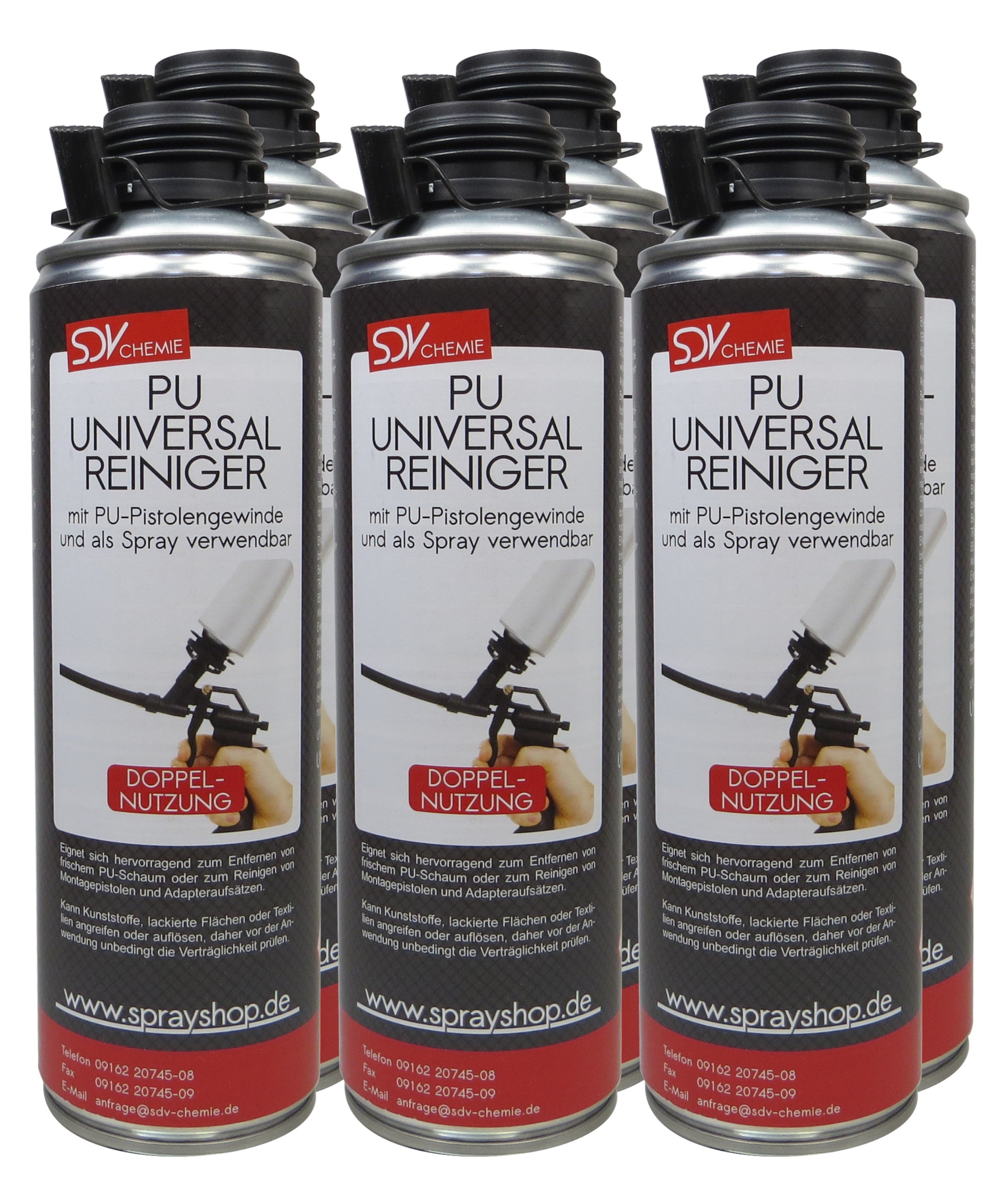 PU Universal Schaum Reiniger 6x 500ml NBS Pistolen Reiniger