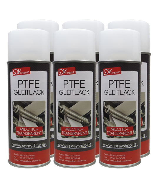 PTFE Gleitlack Spray 6x 400ml Trockenschmierstoff Teflonspray