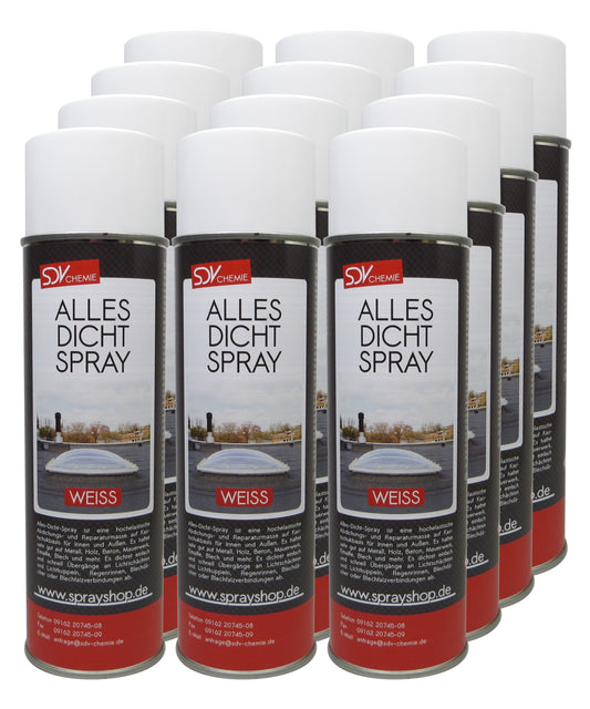 Allesdichtspray weiss 12x 500ml Sprühdichtung Dichtungsspray