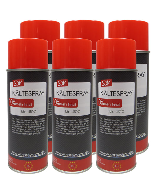 Kältespray 6x 440ml Kühlspray Vereisungsspray Eisspray bis -45°C