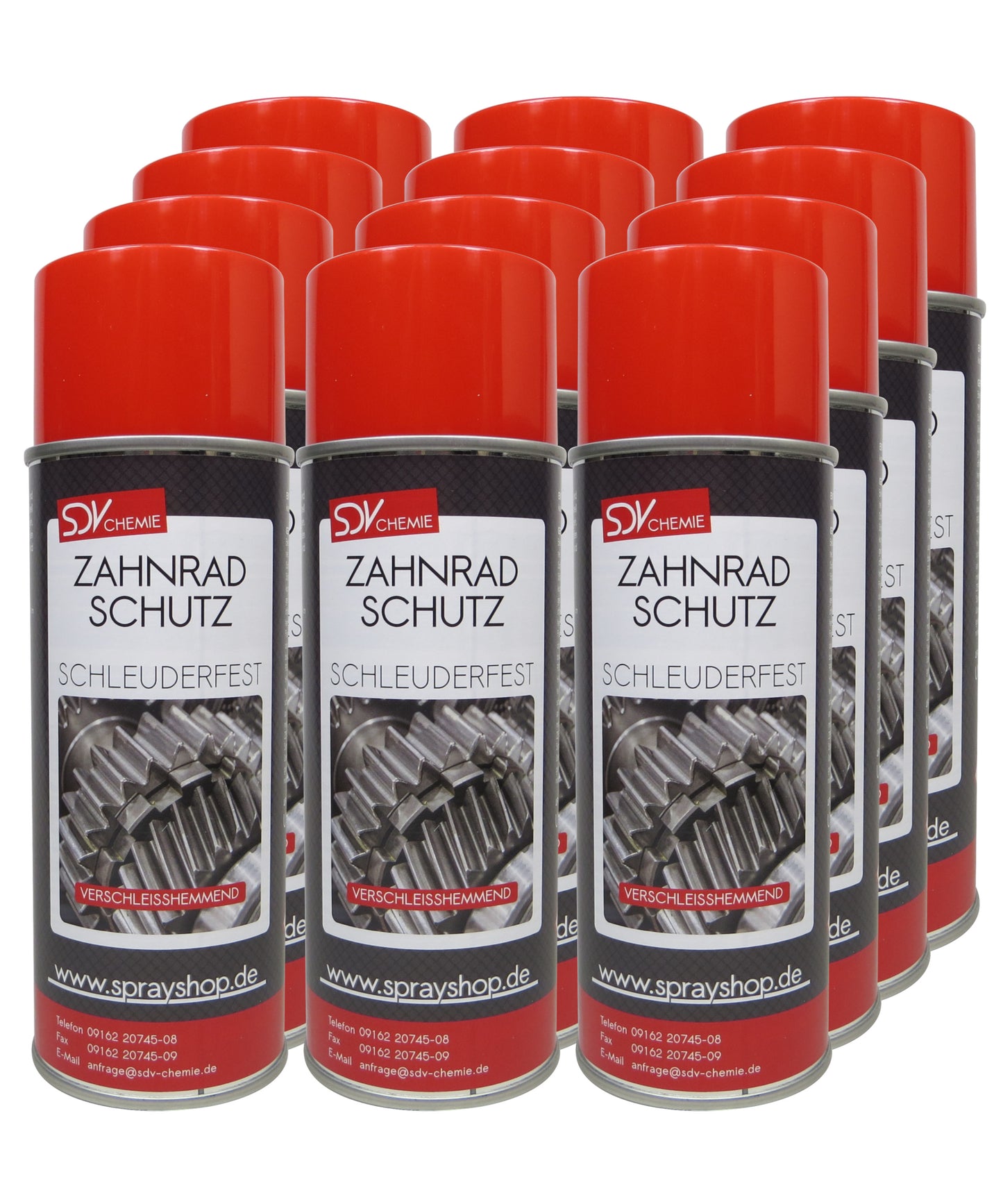 Zahnradschutz 12x 400ml Zahnrad Ketten Spray Zahnradschmierstoff
