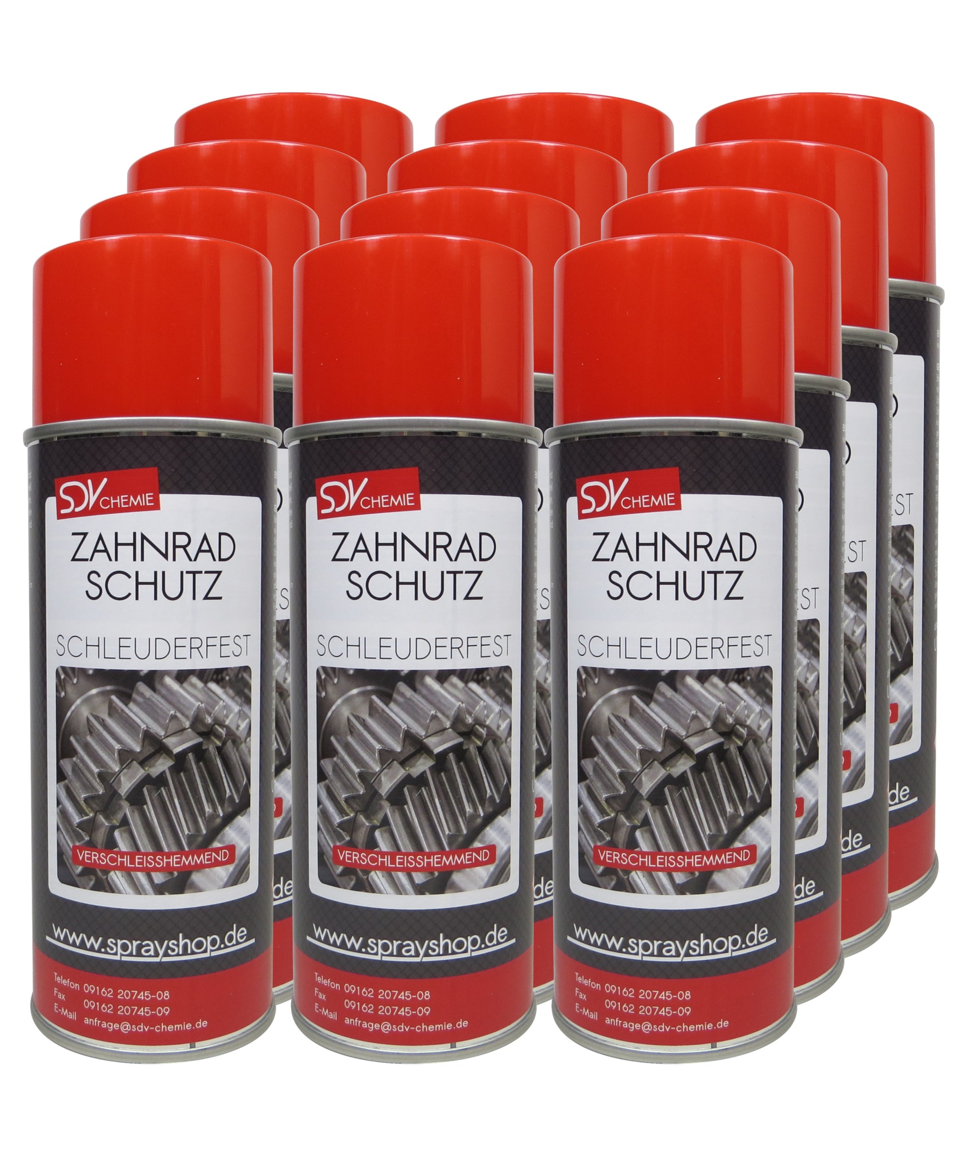 Zahnradschutz 12x 400ml Zahnrad Ketten Spray Zahnradschmierstoff
