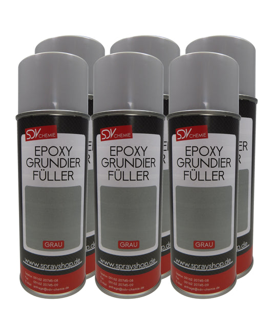 Epoxy Grundierfüller grau 6x 400ml 1K Grundierung Rostschutz