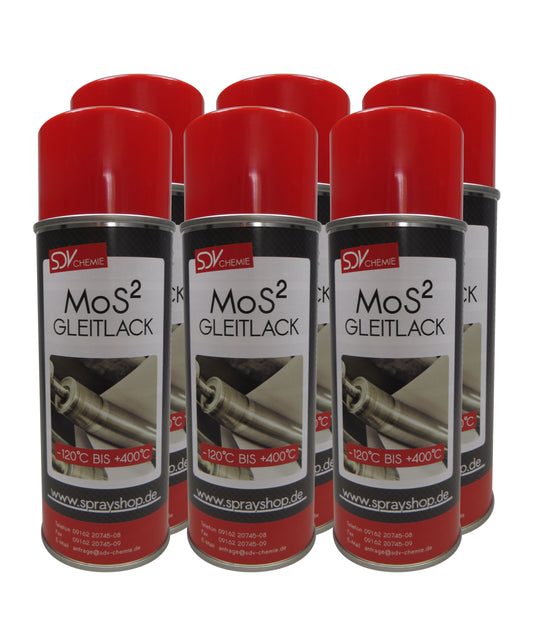 MoS² Gleitlack 6x 400ml Trockenschmierstoff Trockengleitspray