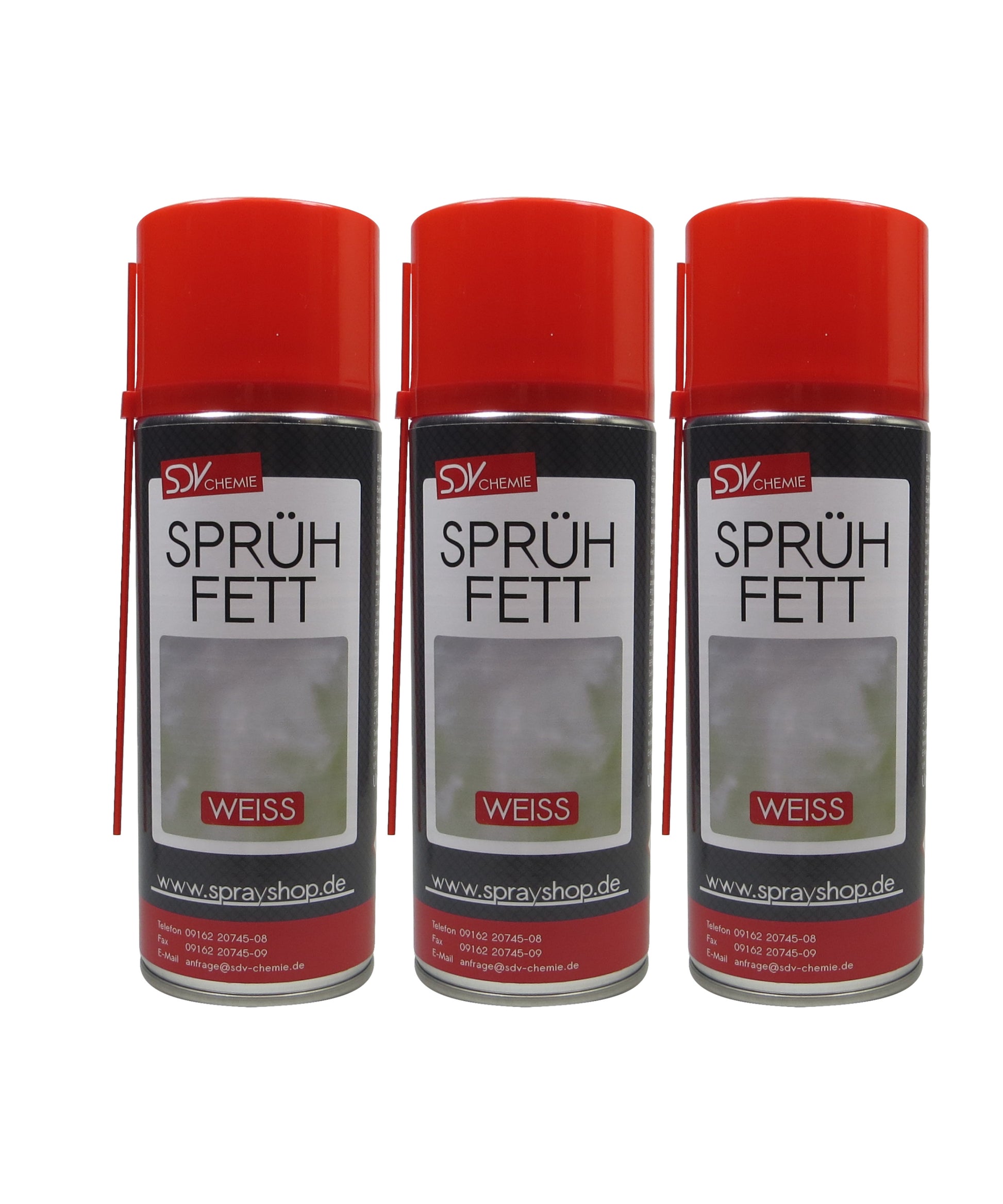 Sprühfett weiss 3x 400ml mit PTFE Schmierfett Fettspray Allzweckfett