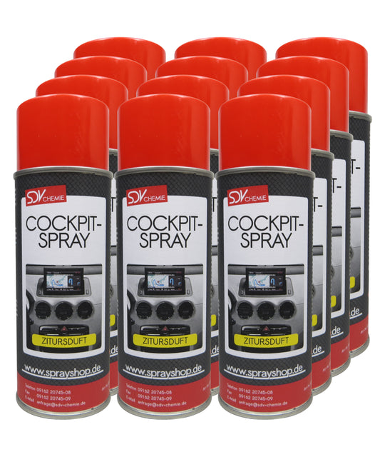 Cockpitspray Zitrusduft 12x 400ml Cockpit Pflege Reiniger