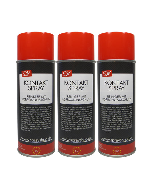 Kontaktspray 3x 400ml Elektronikspray Korrosionsschutz Elektrospray