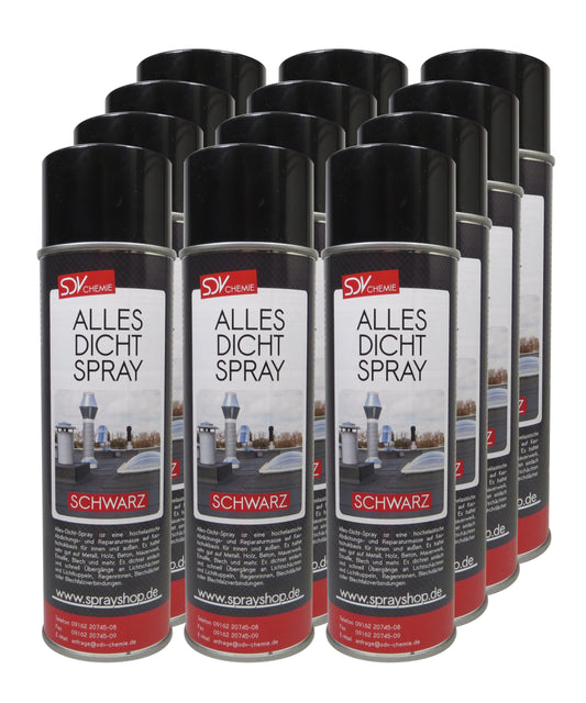 Allesdichtspray schwarz 12x 500ml Sprühdichtung Dichtungsspray