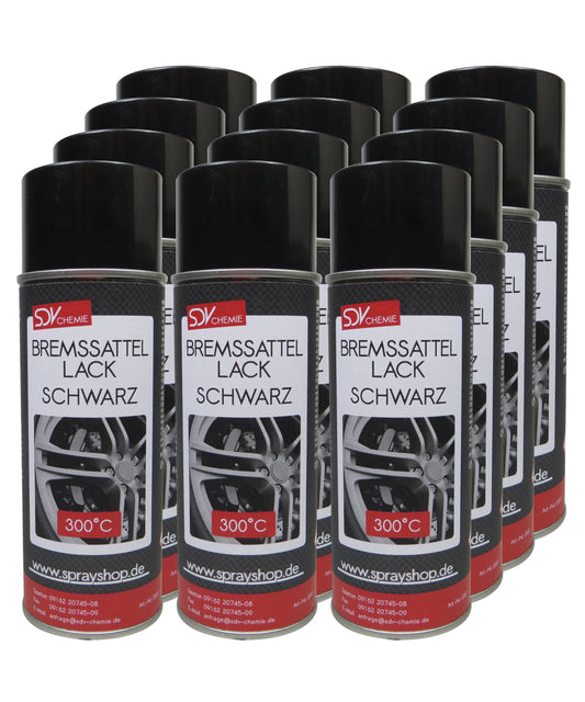 Bremssattellack schwarz glänzend 12x 400ml hitzefest bis 300°C